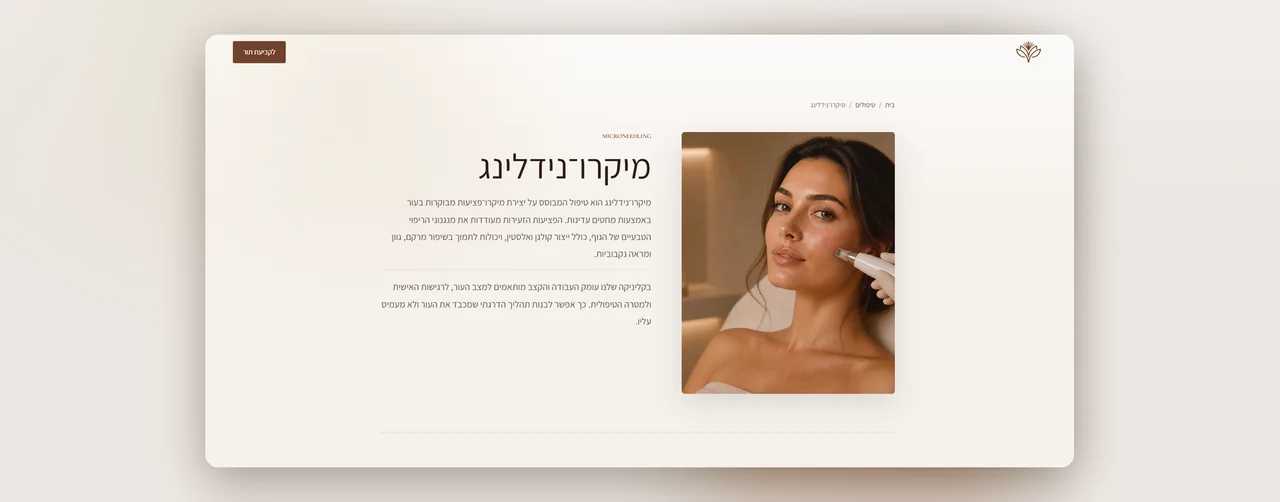 עמוד טיפול באתר: מיקרו־נידלינג